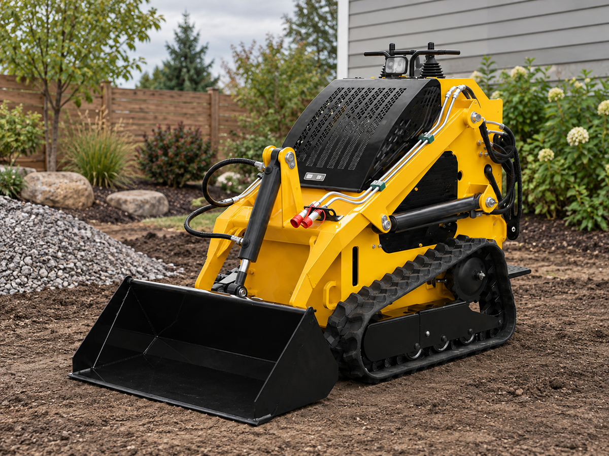 T360 mini skid steer for landscaping and construction