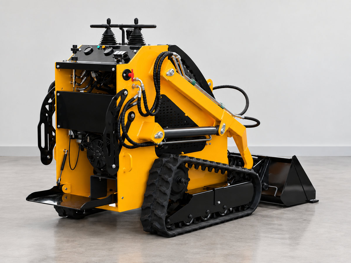 T360 compact loader operator controls and rear platform